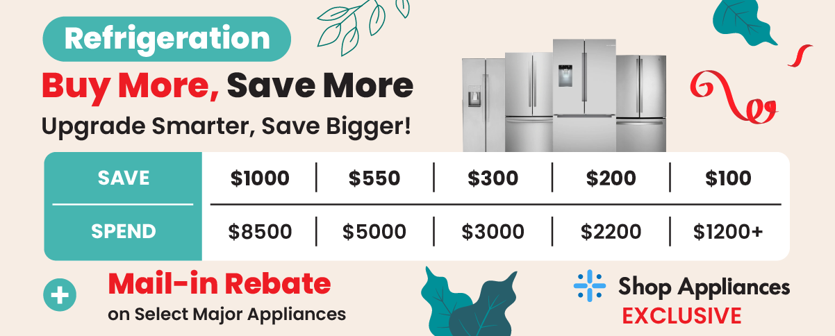 Refrigerator collection buy more save more banner